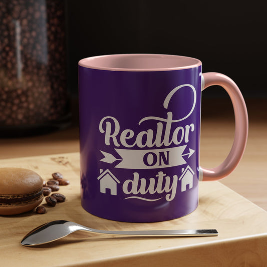 Realtor On Duty Accent Coffee Mug (11, 15oz)