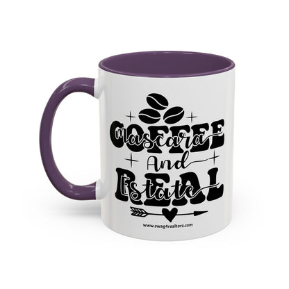 Coffee Mascara And Real Estate Realtor Accent Coffee Mug (11, 15oz)