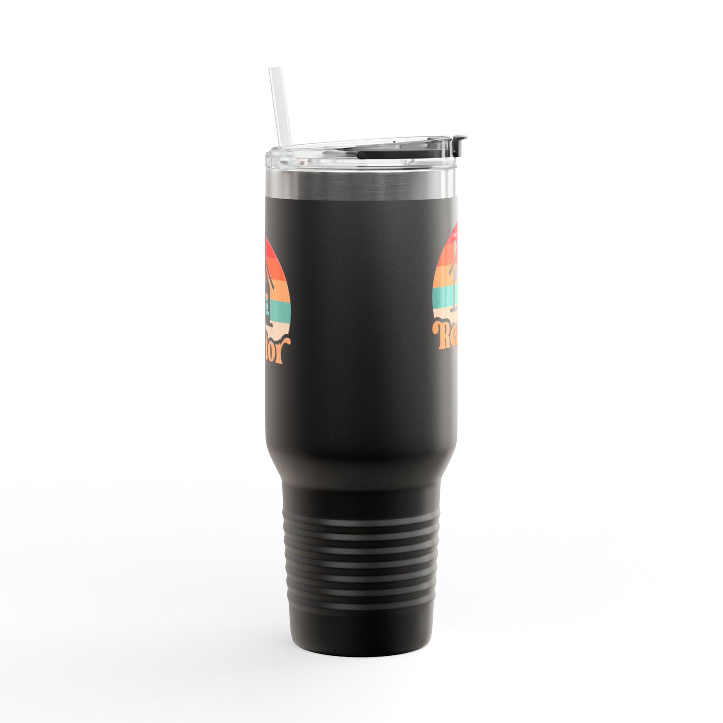 Realtor Retro Heart & Home Tumbler – 40 oz Stainless Steel Mug