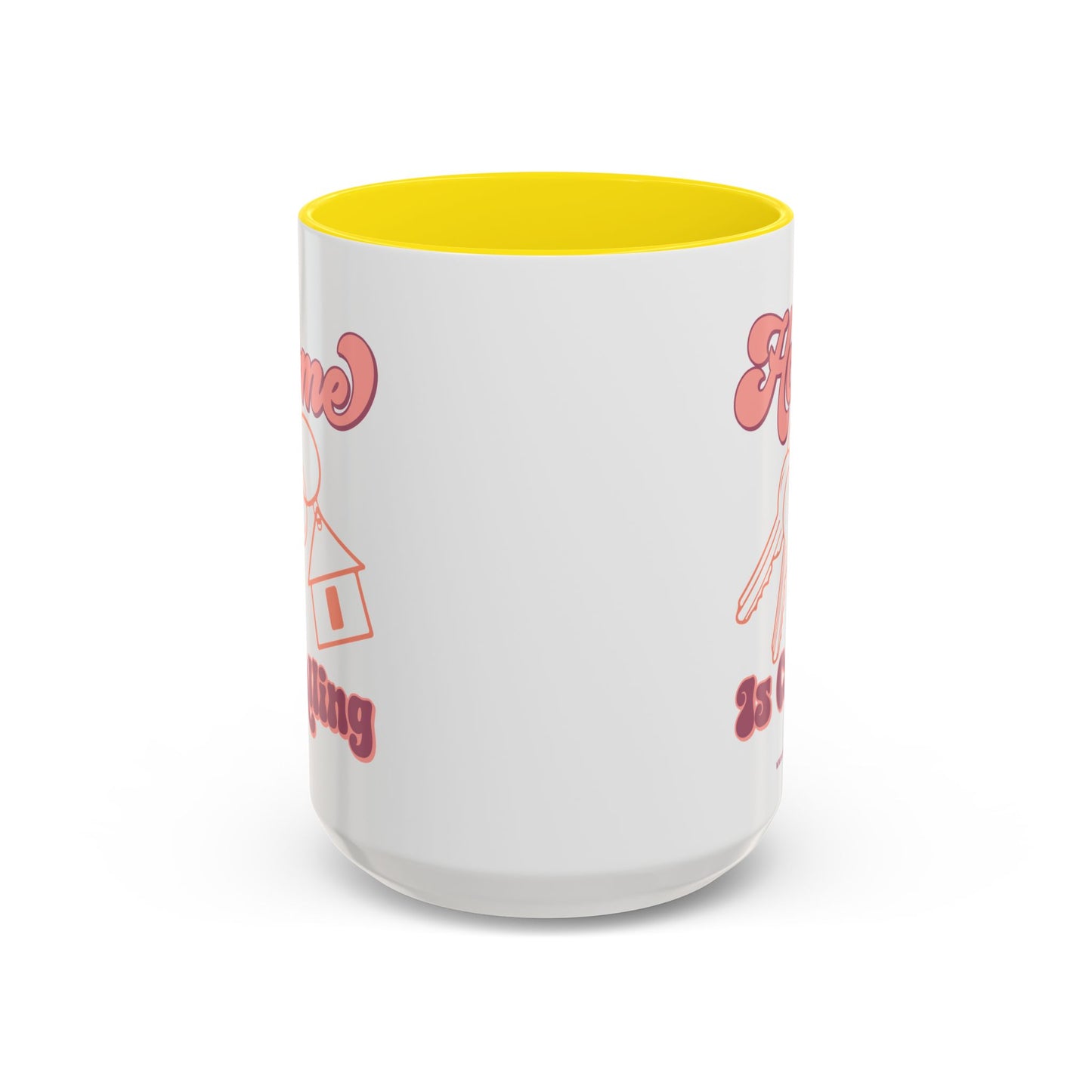 Home Is Calling Realtor Accent Coffee Mug (11, 15oz)