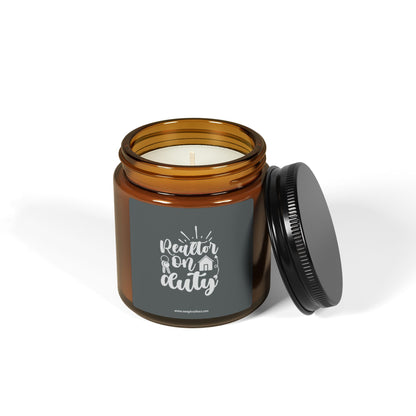 Realtor On Duty Scented Soy Candle (Multi-Size, Amber Jar)