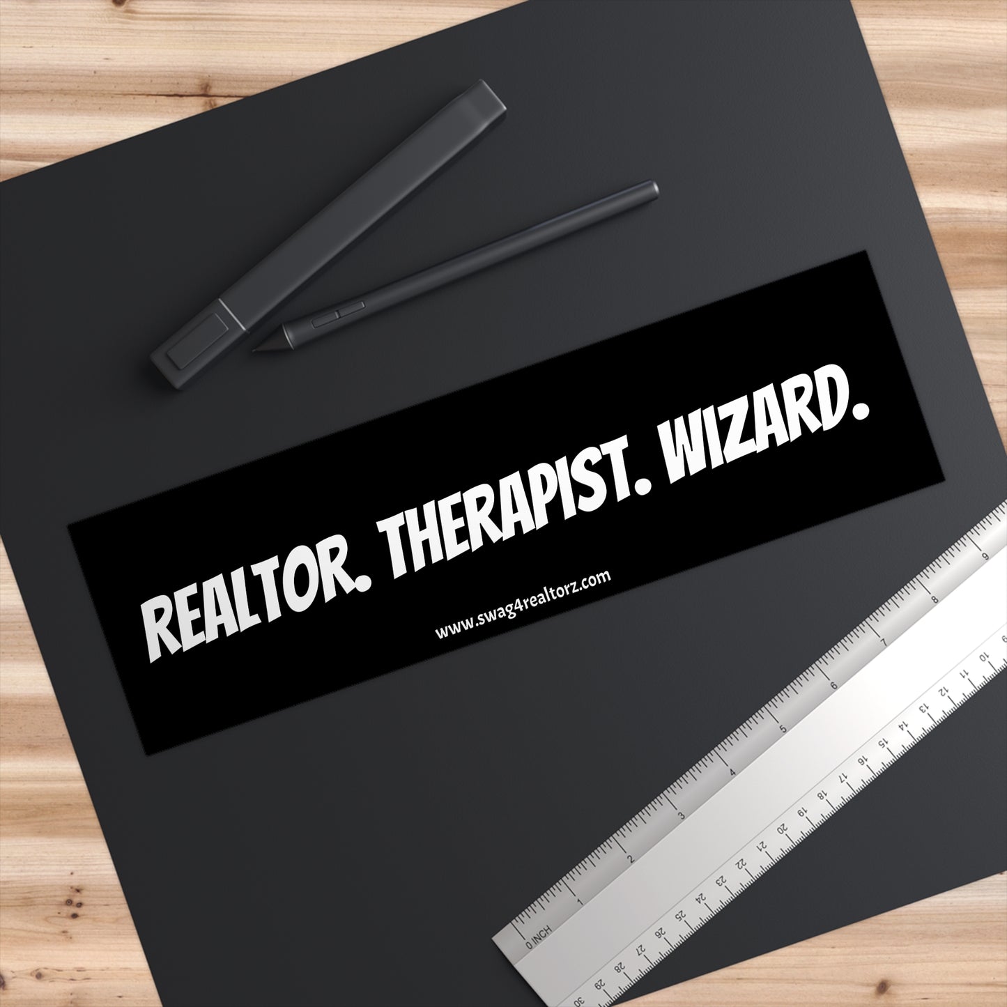 🪄 Realtor. Therapist. Wizard. Bumper Sticker – Because You Do It All (and Make It Look Magical) 🏡🧠✨