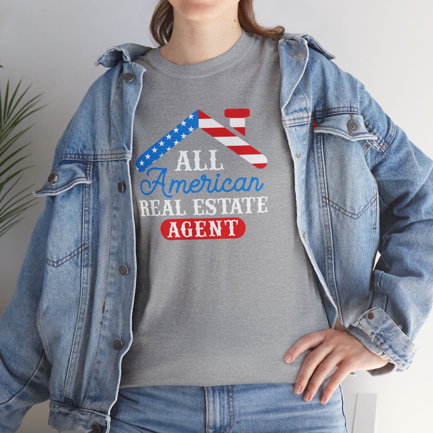 All American Real Estate Agent Tee – Red, White & Real Estate