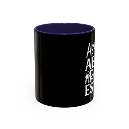 Ask Me About Real Estate Realtor Accent Coffee Mug (11, 15oz)
