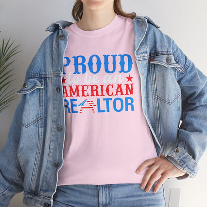 Proud to Be an American Realtor Tee – Bold, Brave & Built to Sell 🏡⭐
