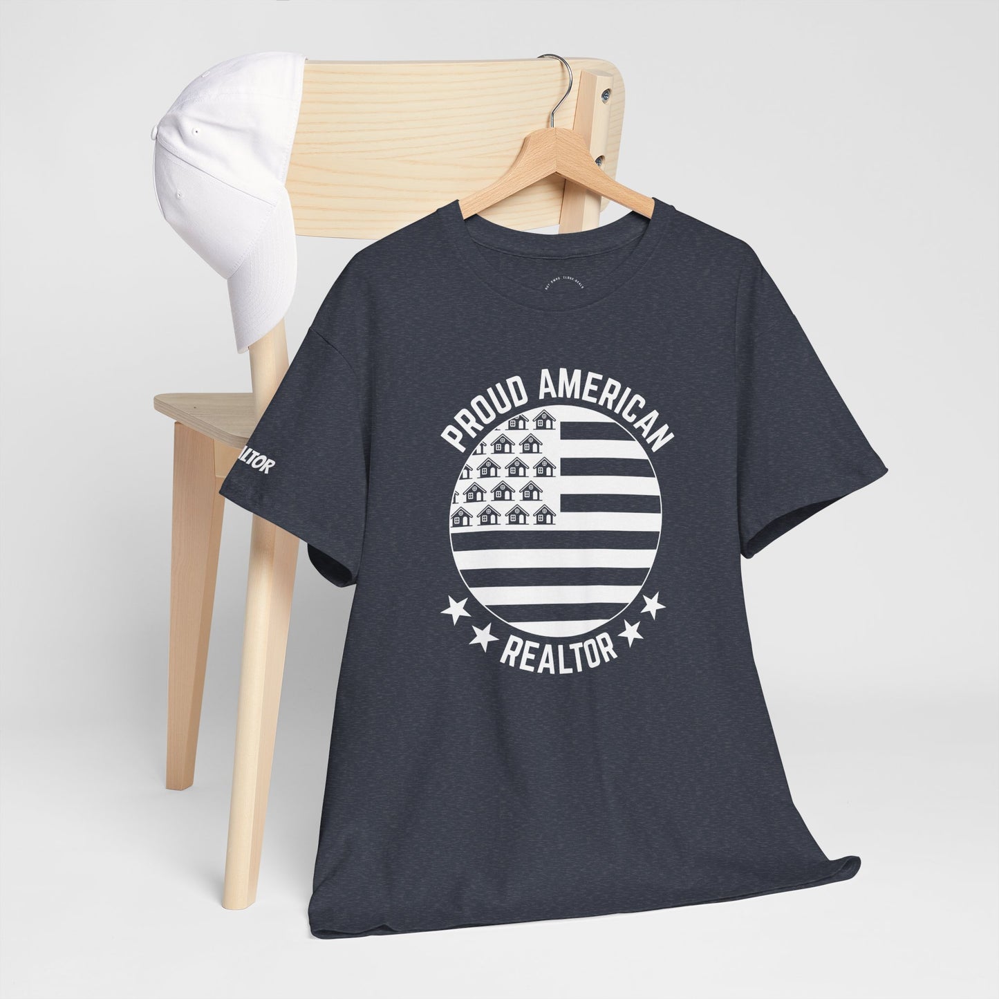 Proud American Realtor Tee – Stars, Stripes & Sold Signs