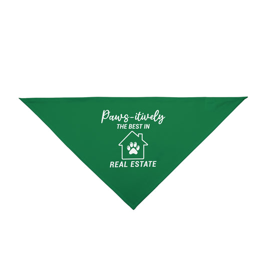 Paws-itively the Best in Real Estate – Funny Realtor Dog Bandana