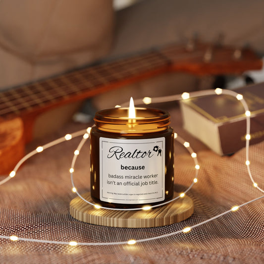 Realtor Candle – Because Badass Miracle Worker Isn’t an Official Job Title | Funny Real Estate Gift