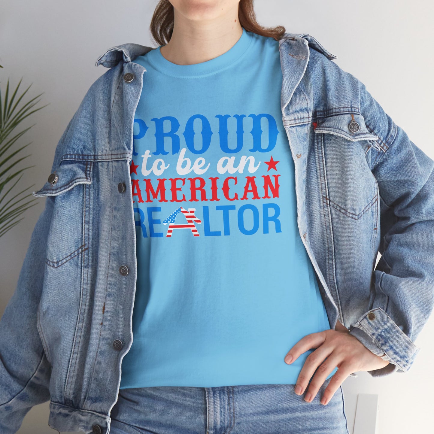 Proud to Be an American Realtor Tee – Bold, Brave & Built to Sell 🏡⭐