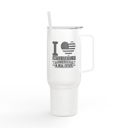 I ❤️ United States of America & Real Estate – 40oz Tumbler for Realtors