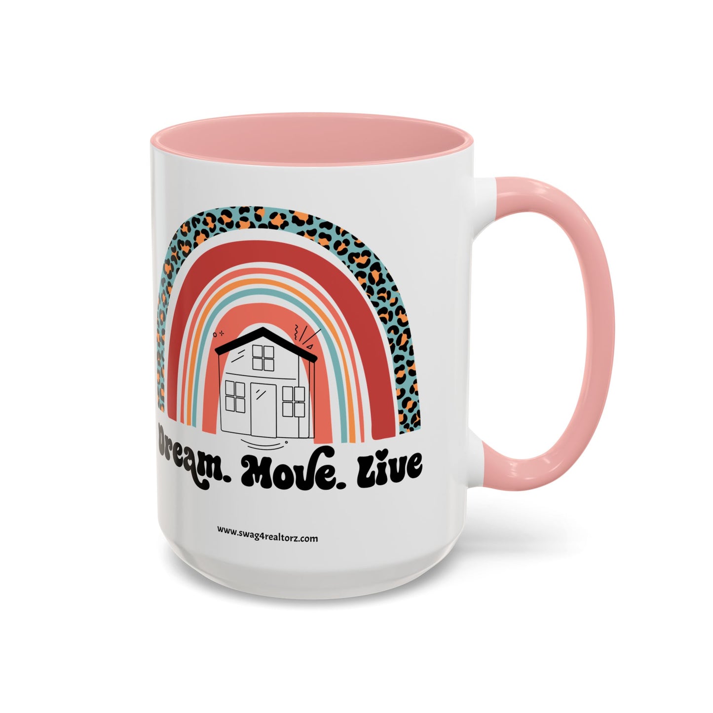 Dream Move Live Realtor Accent Coffee Mug (11, 15oz)