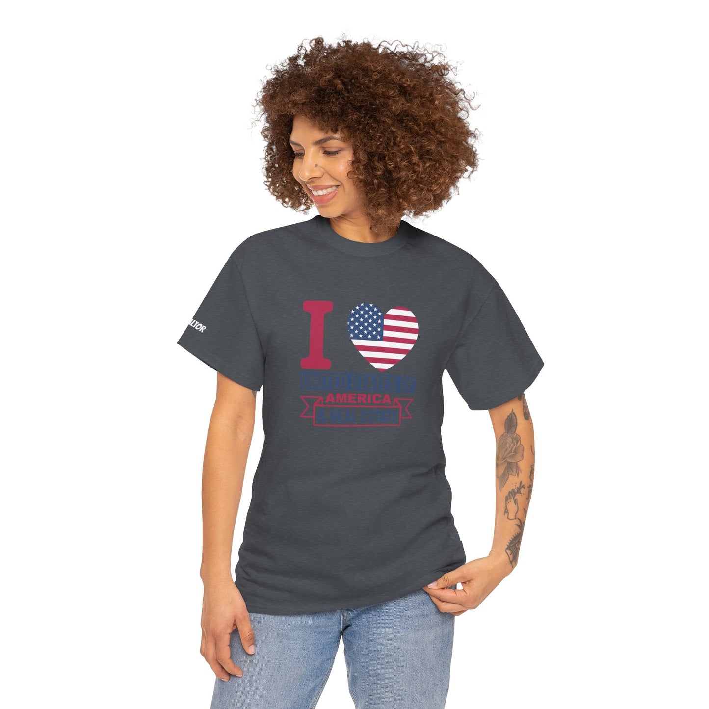 I ❤️ United States of America & Real Estate Tee – Freedom, Fireworks, and For Sale Signs 💥🏡