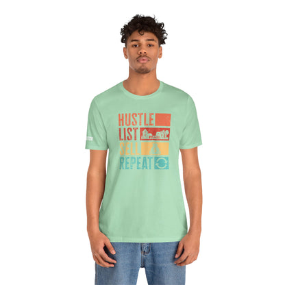 🏡 Hustle. List. Sell. Repeat. – The Official Realtor Mantra Tee! 🏡
