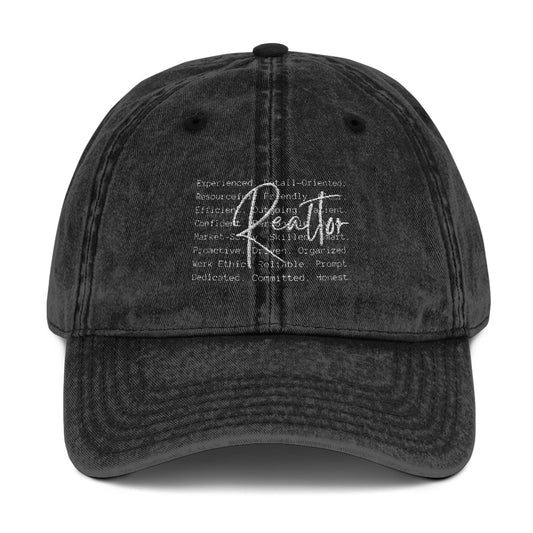 Realtor Hat – Definition of a Realtor Embroidered Vintage Cap
