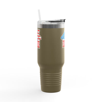 The REALTOR Tumbler – 40 oz Stainless Steel Mug with American Flag Roof Design