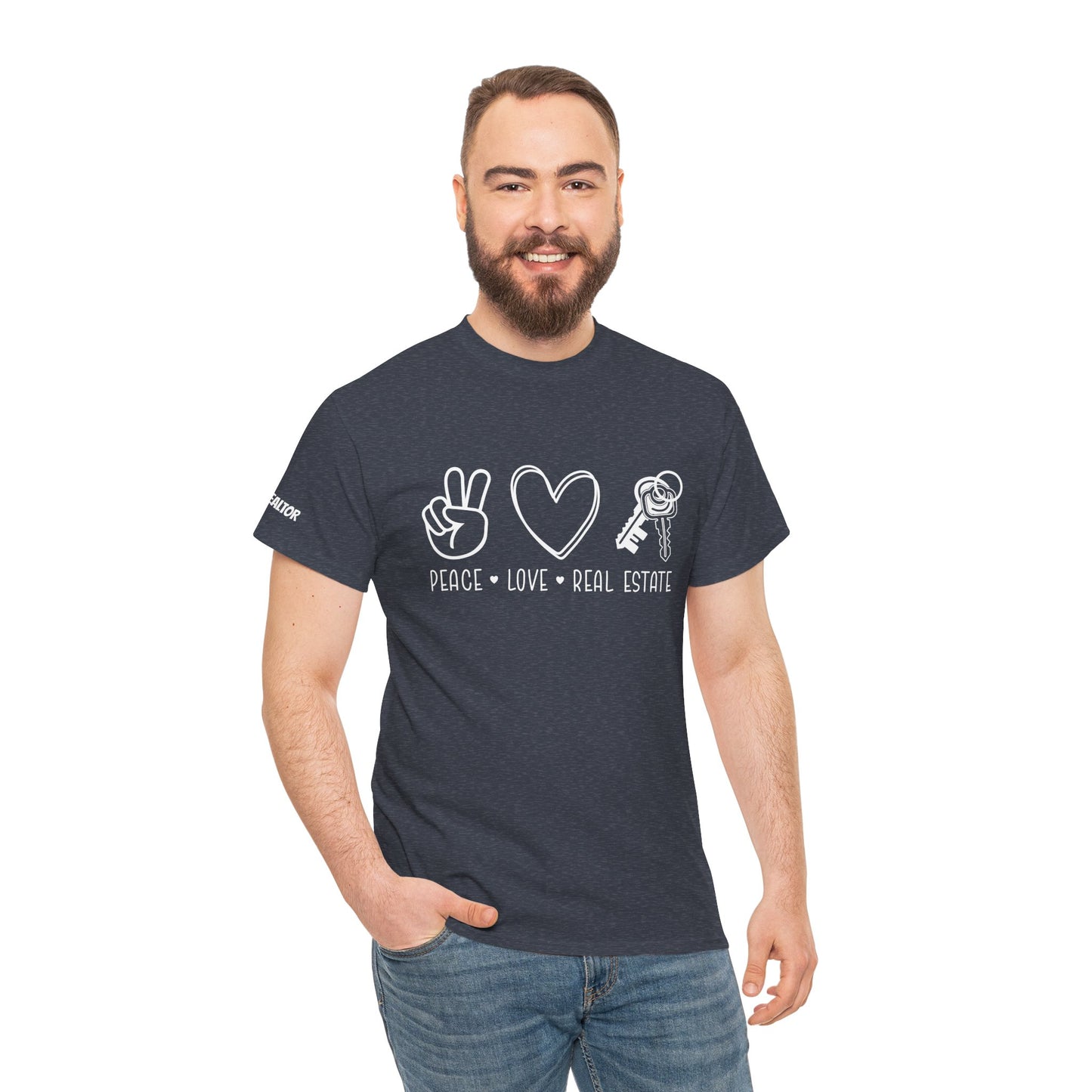 Peace • Love • Real Estate Tee – Keys, Calm & Closing Vibes ✌️❤️🔑