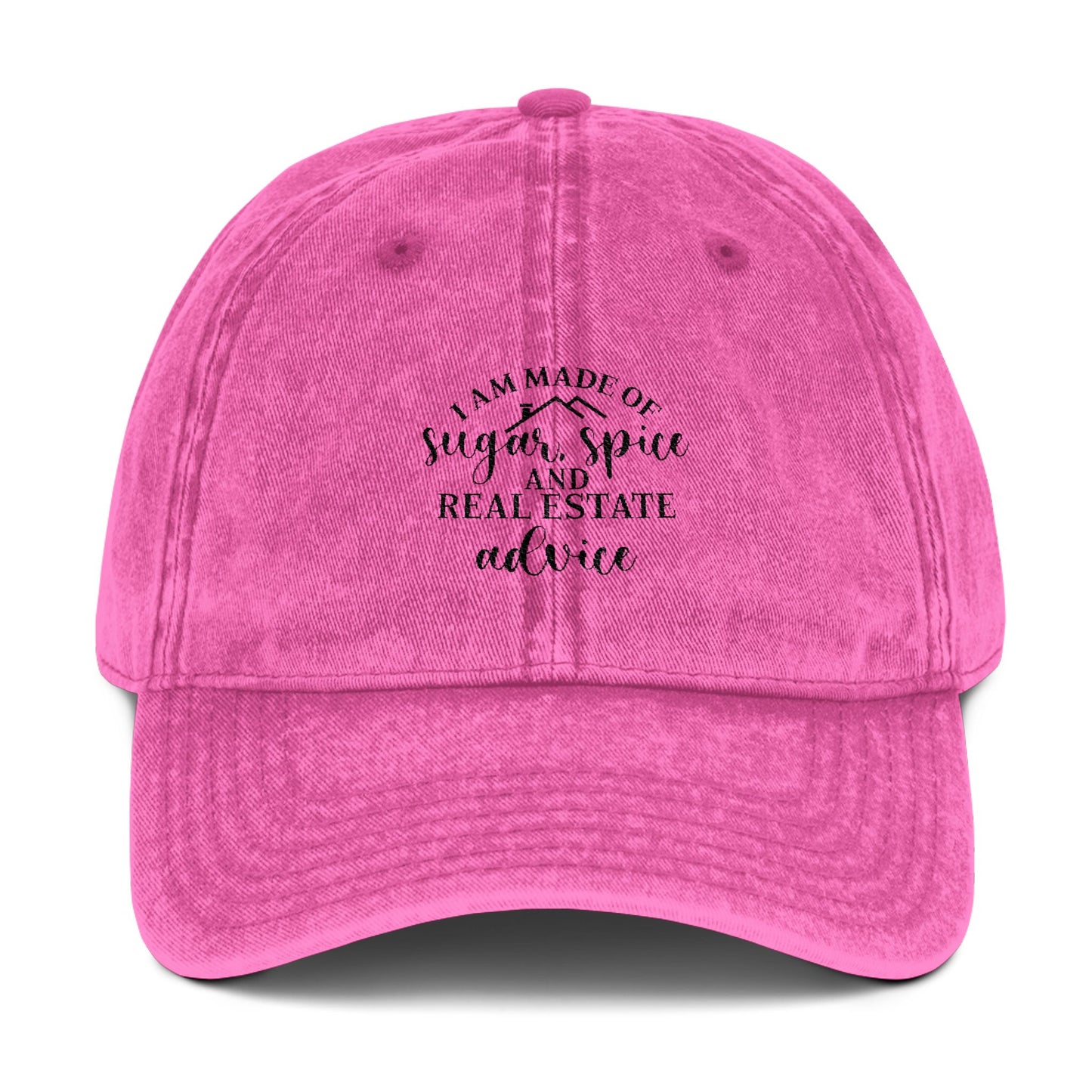 Realtor Hat – Sugar, Spice, and Real Estate Advice Embroidered Cap
