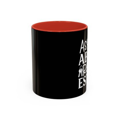 Ask Me About Real Estate Realtor Accent Coffee Mug (11, 15oz)