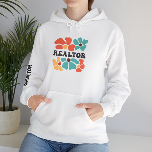 🌸 Floral REALTOR Hoodie – Bold, Bright, and Ready to Close