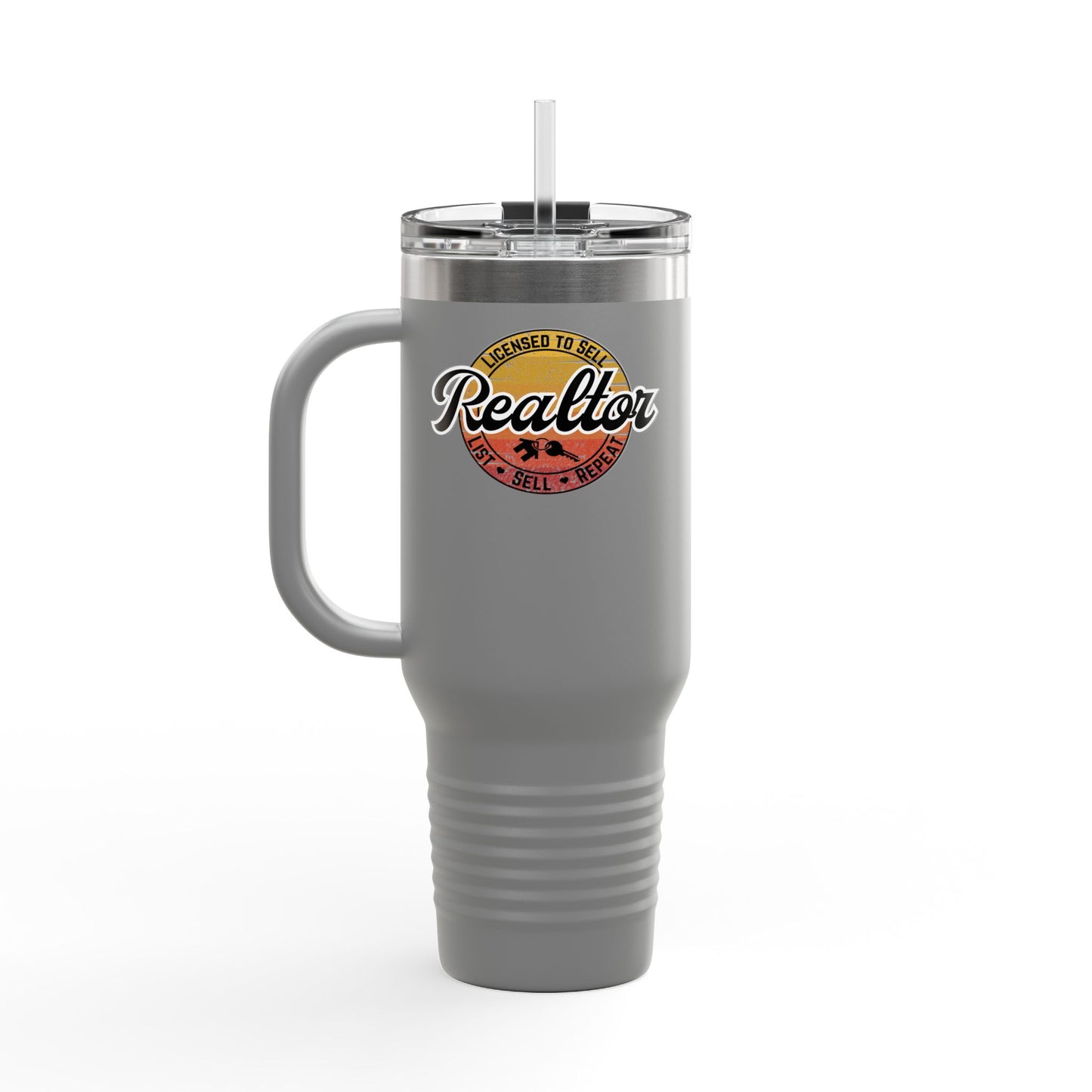 Licensed to Sell – 40oz Retro Realtor Tumbler for Agents Who Close with Style 🌅📋🏠