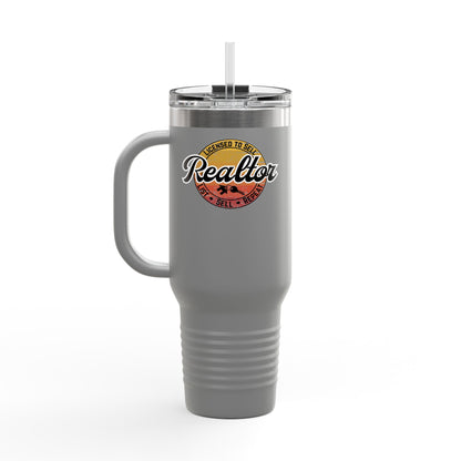 Licensed to Sell – 40oz Retro Realtor Tumbler for Agents Who Close with Style 🌅📋🏠