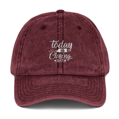 Realtor Hat – Today Is Closing Day Embroidered Cap