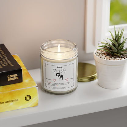Happy Closing Day Scented Candle - Coconut Apricot Wax (4oz, 9oz)