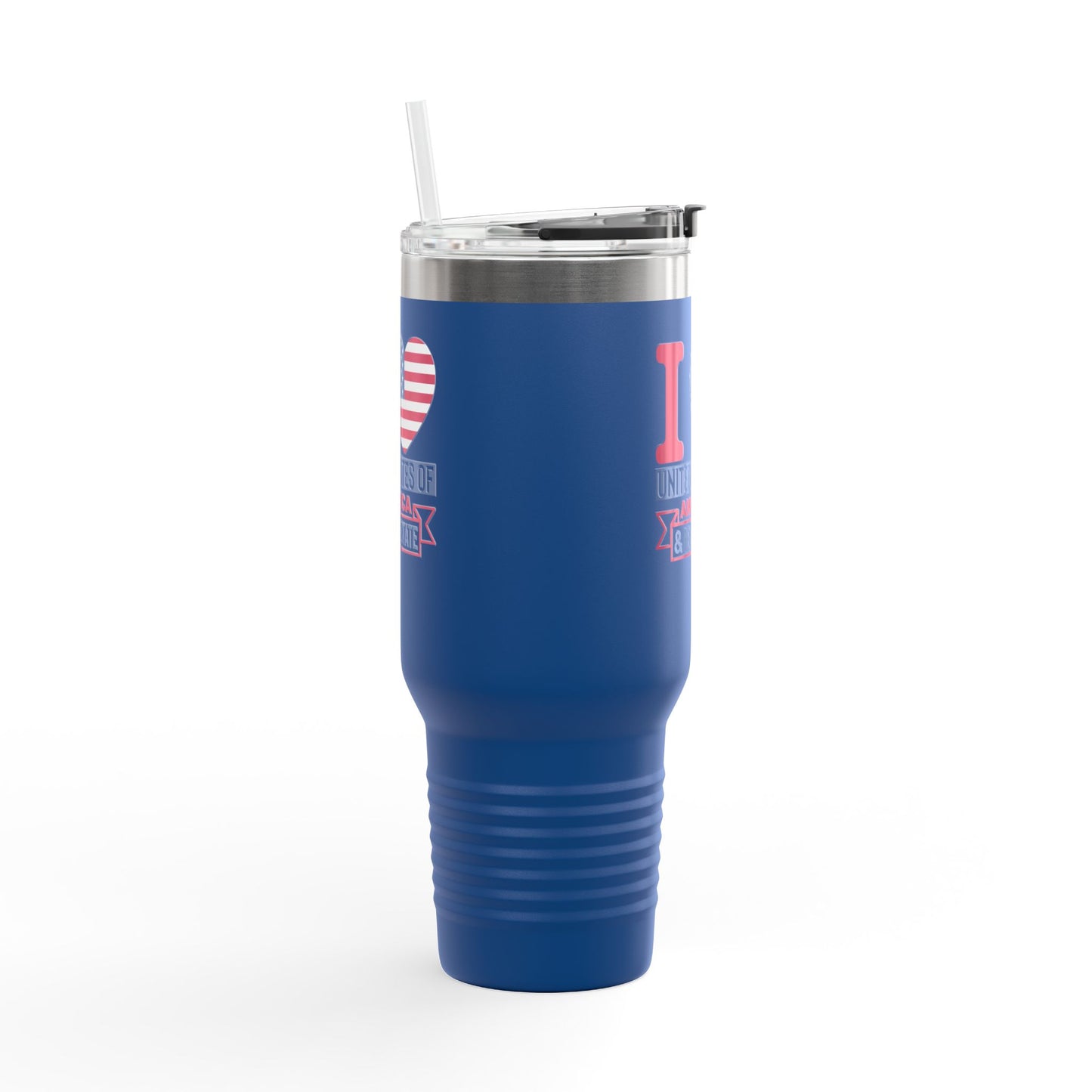 I Love USA & Real Estate Tumbler – 40 oz Stainless Steel Mug with Patriotic Design