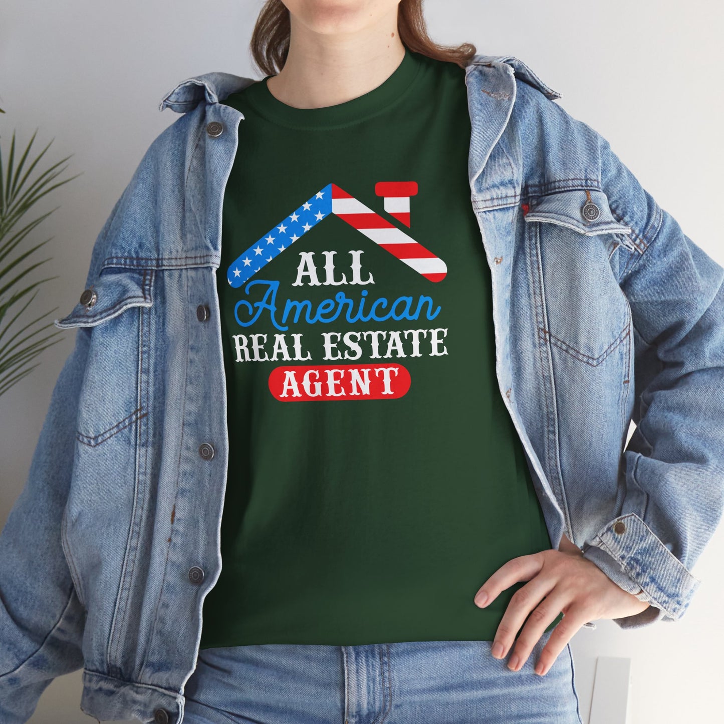 All American Real Estate Agent Tee – Red, White & Real Estate