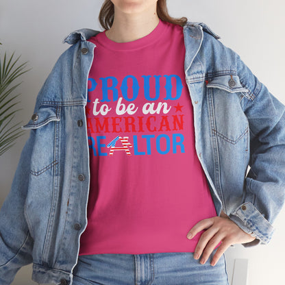 Proud to Be an American Realtor Tee – Bold, Brave & Built to Sell 🏡⭐