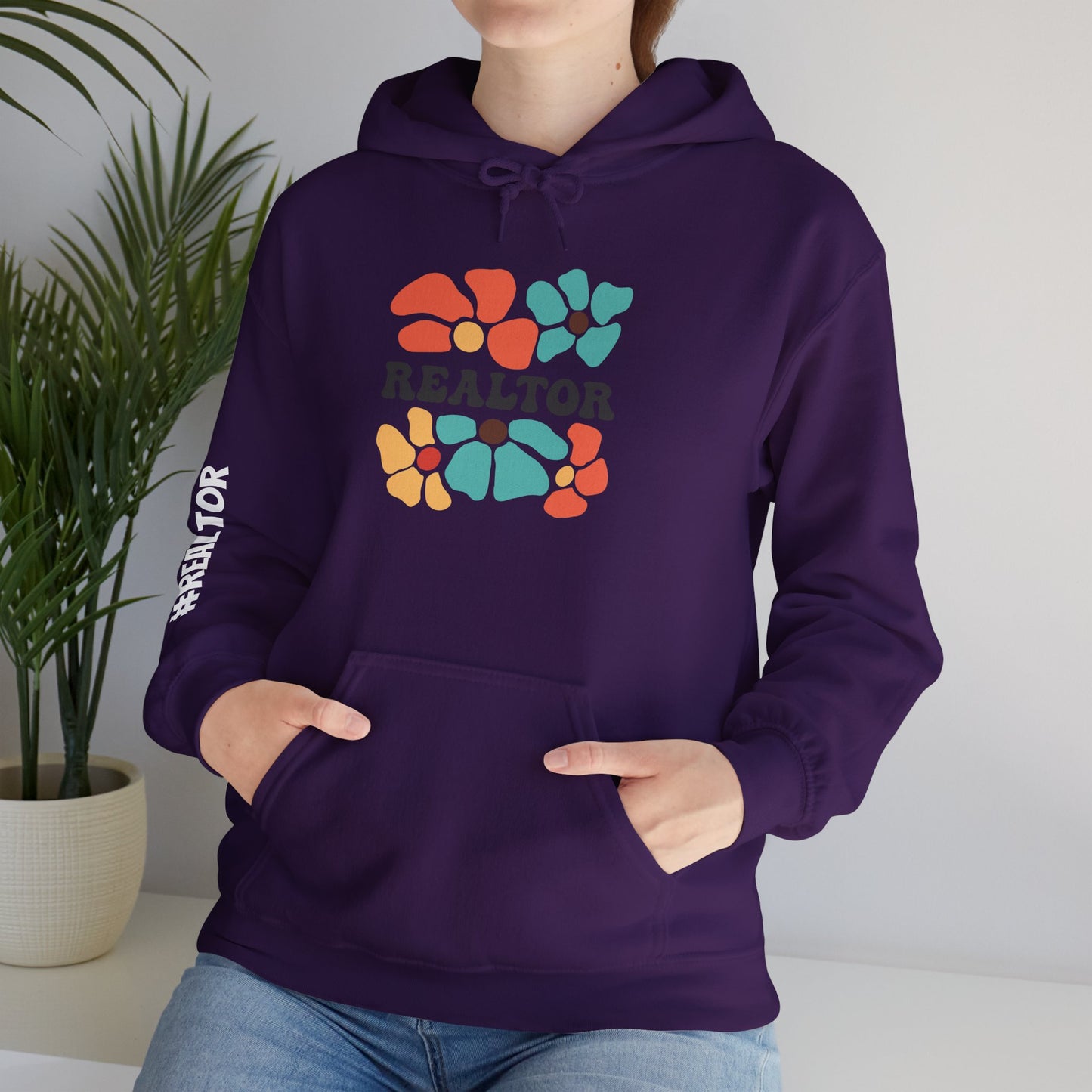 🌸 Floral REALTOR Hoodie – Bold, Bright, and Ready to Close