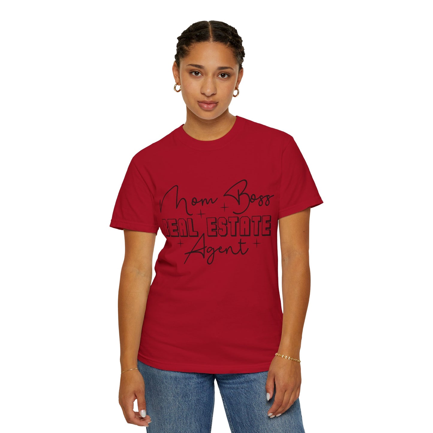 Mom Boss Real Estate Realtor Women Garment-Dyed T-shirt