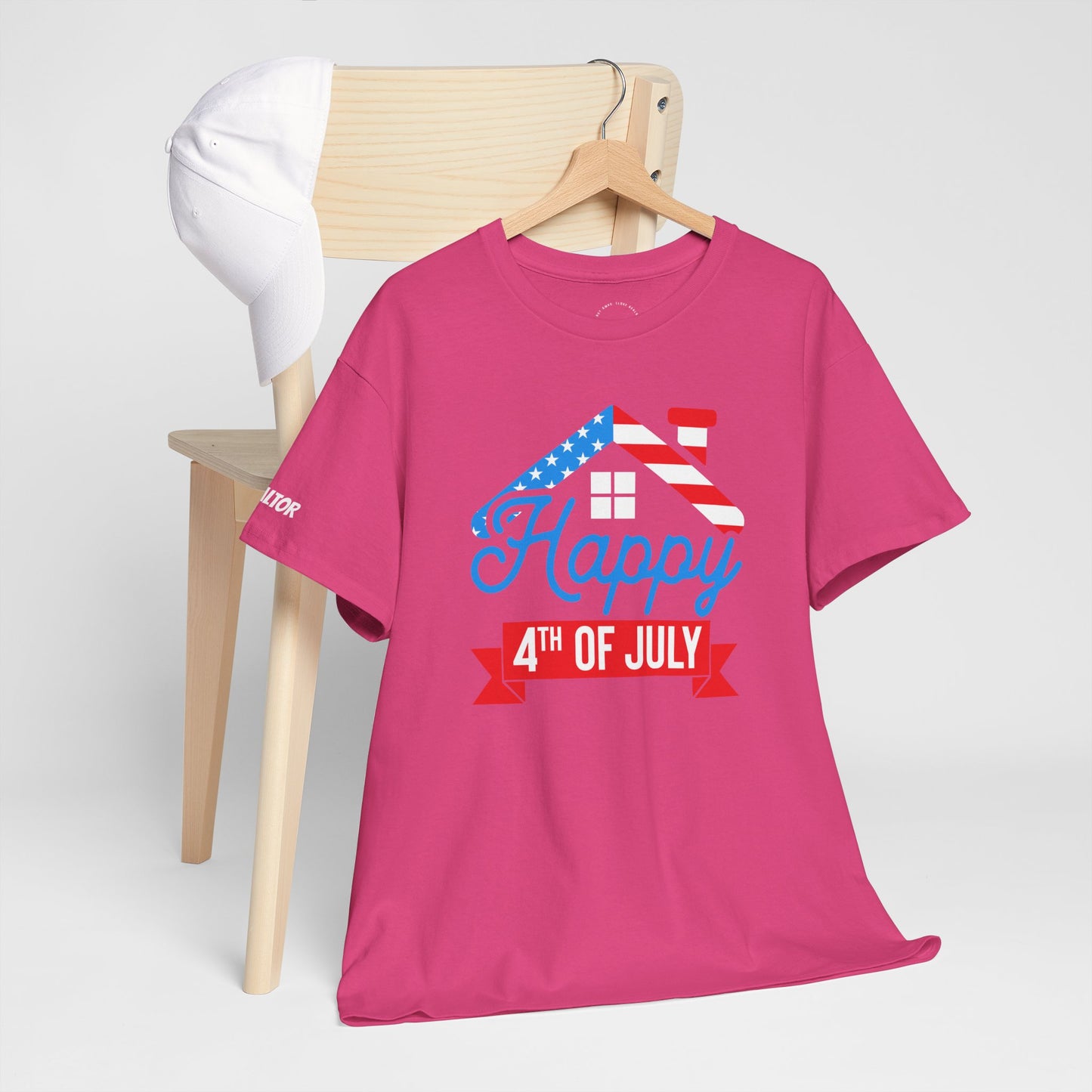 Happy 4th of July Realtor Tee – Stars, Stripes & Sold Signs