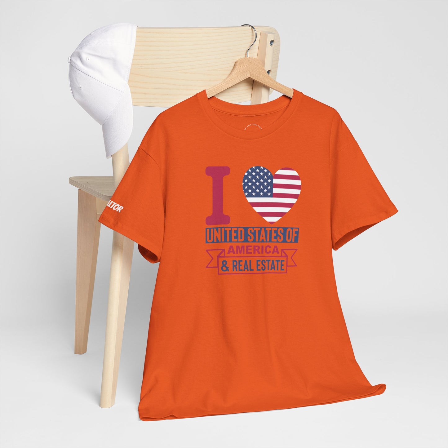 I ❤️ America & Real Estate Tee – Where Freedom Meets the Front Door 🏠