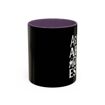 Ask Me About Real Estate Realtor Accent Coffee Mug (11, 15oz)