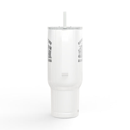 Coffee, Ice & Real Estate Advice Tumbler – 40 oz Stainless Steel Mug for Realtors (Lifestyle Image)