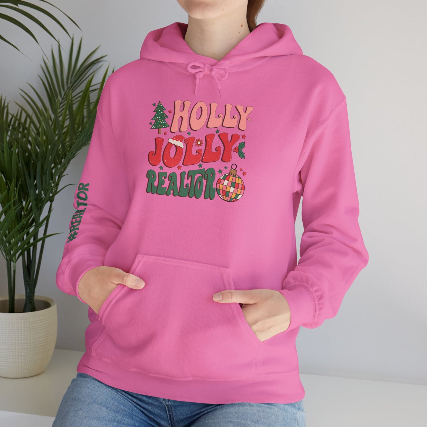 🎄 Holly Jolly Realtor Hoodie – Rockin’ Around the Real Estate Tree