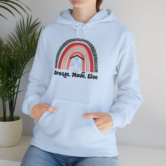🏡 Dream. Move. Live. Hoodie – Because Finding Homes is an Art! 🏡