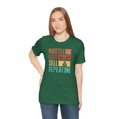 🏡 Hustle. List. Sell. Repeat. – The Official Realtor Mantra Tee! 🏡