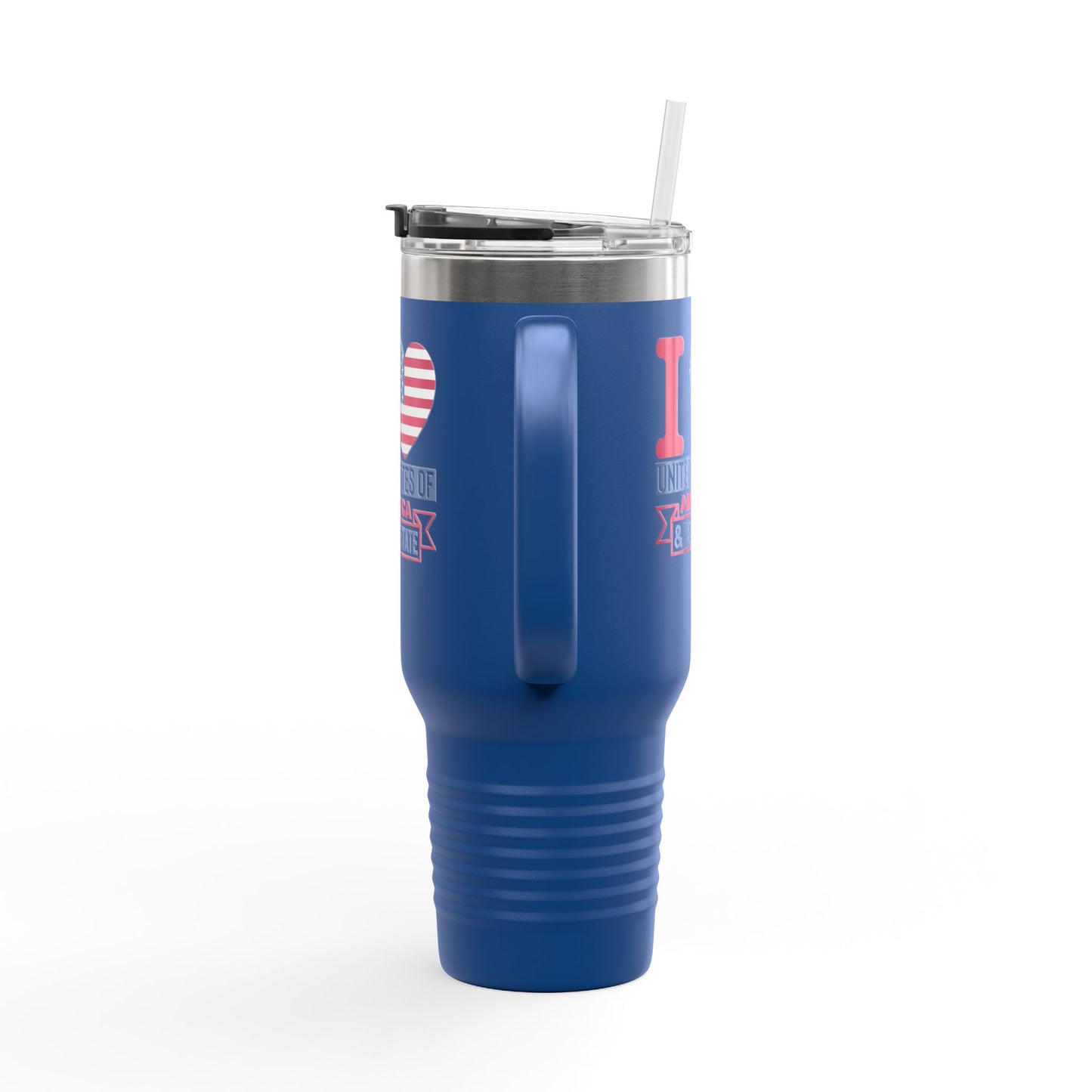 I Love USA & Real Estate Tumbler – 40 oz Stainless Steel Mug with Patriotic Design
