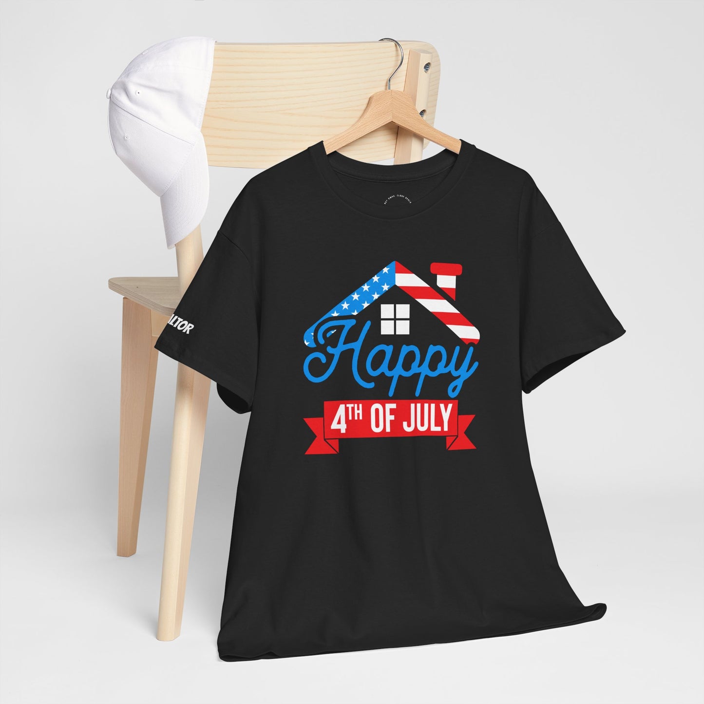 Happy 4th of July Realtor Tee – Stars, Stripes & Sold Signs