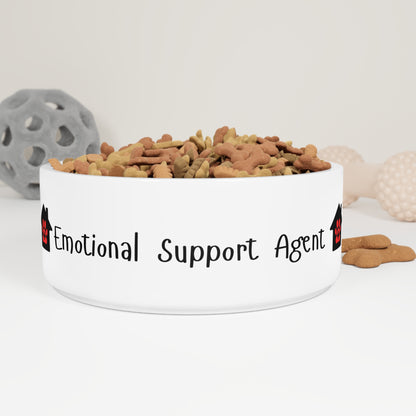 Emotional Support Agent – Funny Realtor Dog Bowl