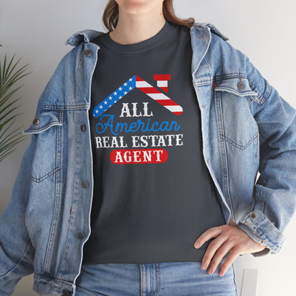 All American Real Estate Agent Tee – Red, White & Real Estate