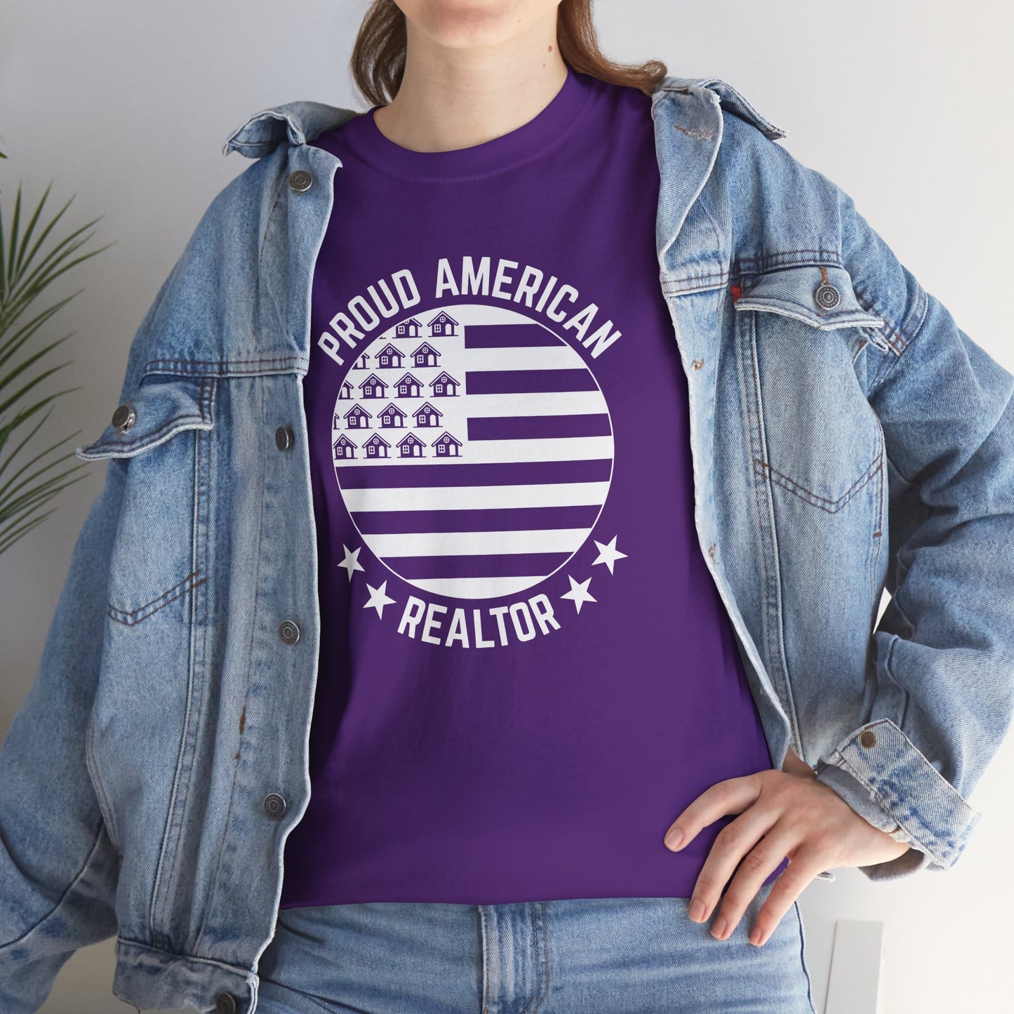 Proud American Realtor Tee – Stars, Stripes & Sold Signs