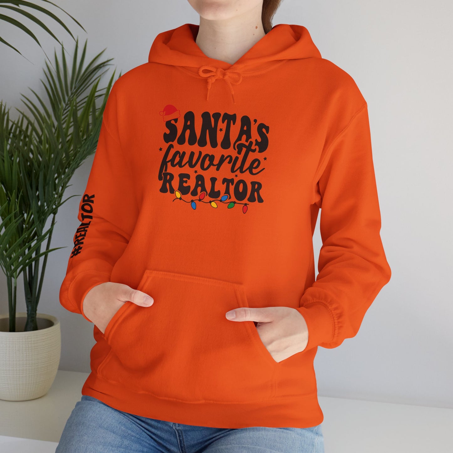 🎄 Santa’s Favorite Realtor Hoodie – Light It Up and List It!
