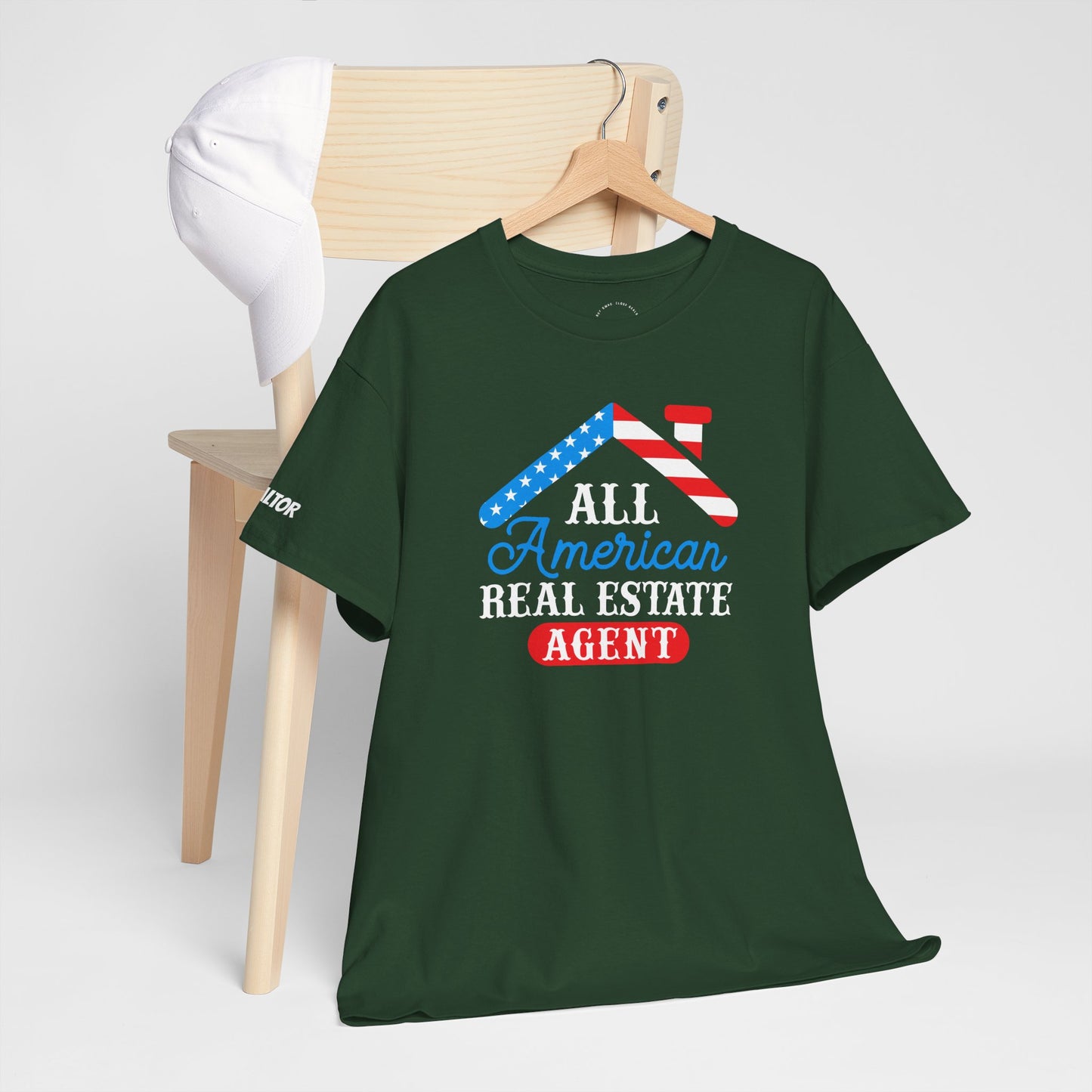 All American Real Estate Agent Tee – Red, White & Real Estate