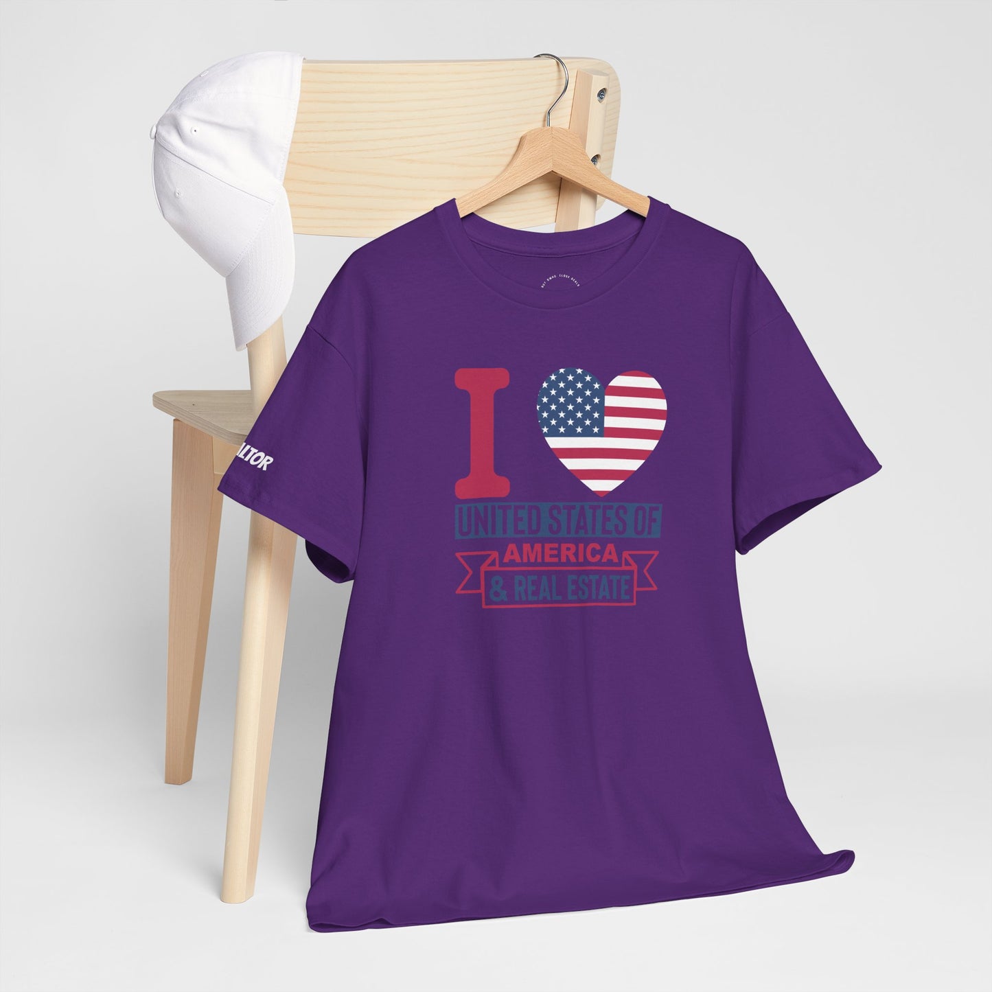 I ❤️ America & Real Estate Tee – Where Freedom Meets the Front Door 🏠
