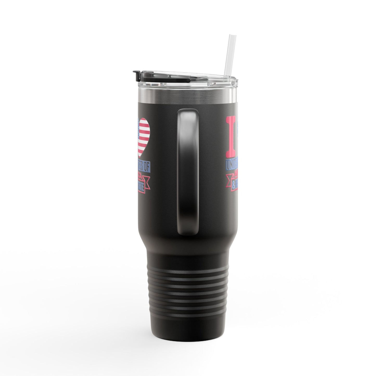 I Love USA & Real Estate Tumbler – 40 oz Stainless Steel Mug with Patriotic Design