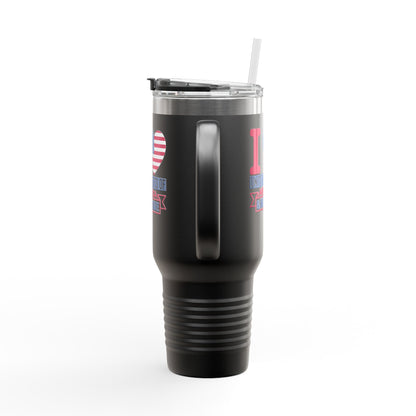 I Love USA & Real Estate Tumbler – 40 oz Stainless Steel Mug with Patriotic Design
