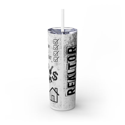 Realtor Life Tumbler – 20oz List, Show, Sell, Repeat Design for Real Estate Agents
